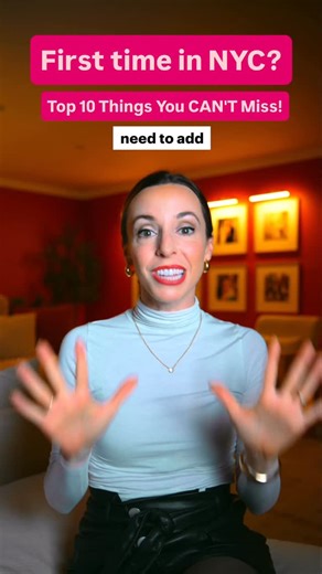 Sarah Funk | NYC On-Camera Host on Instagram: "First time in NYC? Add these things to your bucket list! For more context (including important things you should know) watch my new YouTube video all about this! Link in bio! #FirstTimeInNYC #NewYorkCityGuide #NYCFirstTimer #VisitNewYork #NewYorkTravel #ThingsToDoInNYC #NYCBucketList #NewYorkItinerary #ManhattanTravel #StatueOfLiberty #CentralParkNYC #TimesSquare #EmpireStateBuilding #BrooklynBridge #NYCAttractions #NewYorkSightseeing #NYCVacation #