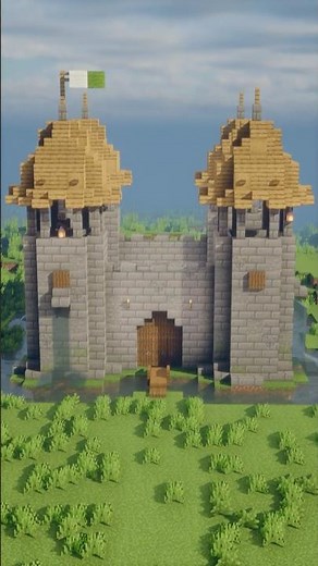 Minecraft Castle Tutorial: Towers, Walls & Everything 🏰 #minecraftbuilding