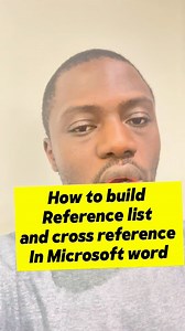 How to build a reference list and create cross references in Microsoft word #Microsoft #fyp #fblifestyle | Academy of Scholarships and Transitions