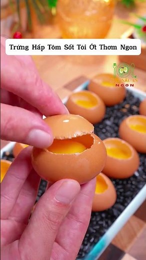 Trứng Hấp Tôm Sốt Tỏi Ớt Thơm Ngon #food