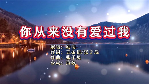 励明《你从来没有爱过我》 KTV 导唱字幕 （备有伴奏视频） | 海歌KTV