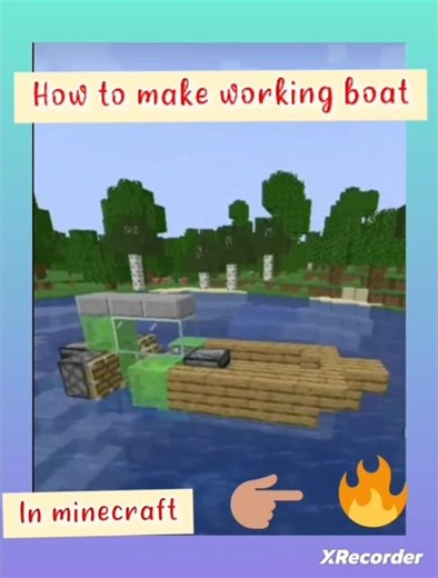 how to make working boat in minecraft