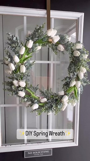 DIY Spring Wreath Tutorial with Tulips and Ribbon