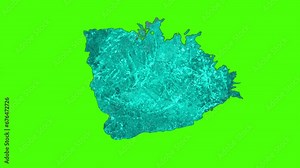 4k Uneven texture of torn effect animation green screen chroma key on asphalt or concrete texture.