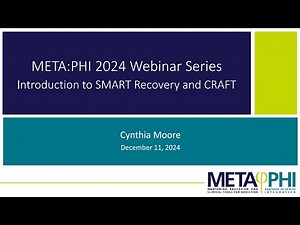 Introduction to SMART Recovery and CRAFT