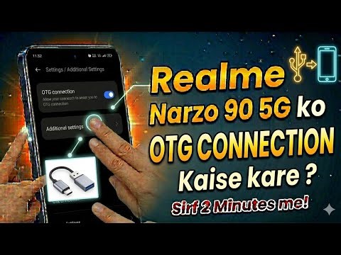Realme Narzo 90 5G me OTG connection kaise enable Kare || OTG connection Realme Narzo 90 5G ||