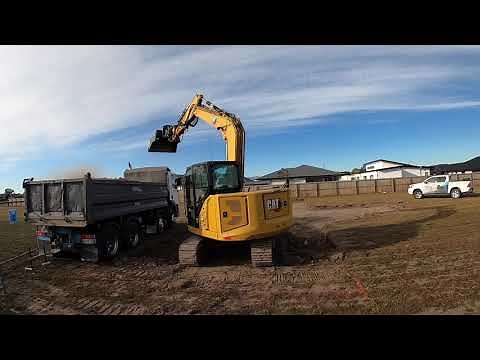 Cat 307.5 Next Gen w/SteelWrist Tiltrotator Cutting Foundation + Loading Truck