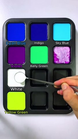 Create 8 Colors from 4 Colors: Cyan Blue Violet White Yellow Green