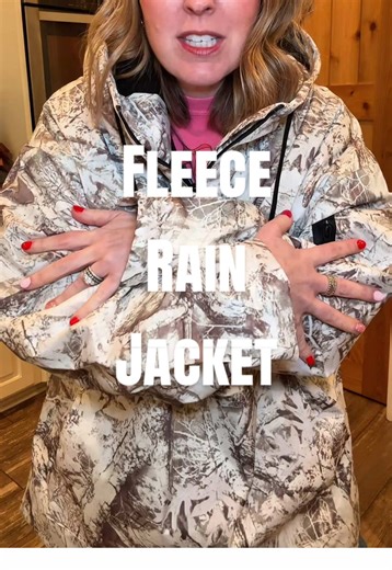 Explore the Camo Fleece Line Rain Jacket!