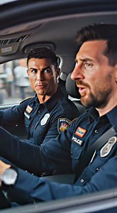 Ronaldo and Messi as Police Officers! #shorts