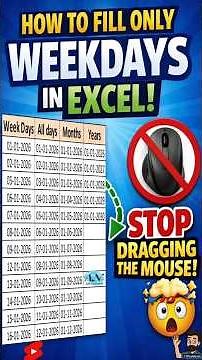 How to Fill Only Weekdays in Excel (Stop Dragging the Mouse!) 🤯 #OfficeANcode