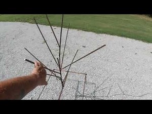 Bottle Tree built from rebar