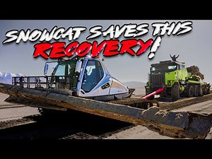 World’s largest snowcat rescues an 8x8 Oshkosh wrecker