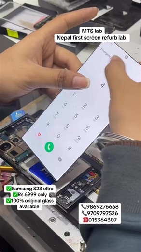 ✨ Premium Samsung Ultra Broken Glass Replacement – MTS Lab ✨📱 Samsung S23 Ultra Broken Glass Replacement💰 Only Rs. 6,999Broken glass but display is OK?👉 Don’t replace the full screen — restore it the right way at MTS Lab.🔧 We support ALL Samsung Ultra models:✔️ S23 Ultra✔️ S22 Ultra✔️ S21 Ultra✔️ S20 Ultra✔️ Note / Ultra Series💎 Our Quality Promise:✅ 100% Genuine Original Glass✅ Company-level finishing & shine✅ No color change, no touch issue✅ Original brightness & smooth display✅ Advanced 