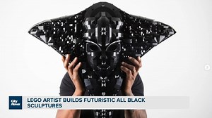 Toronto Lego artist builds futuristic all black sculptures