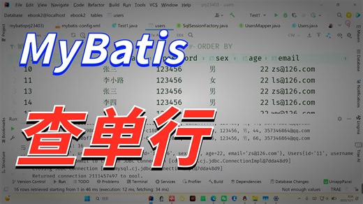 mybatis框架-根据ID查单行-我要找到你