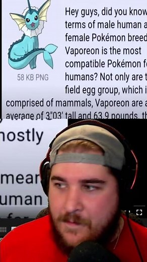 Vaporeon is the most compatible Pokemon for Copypasta?
