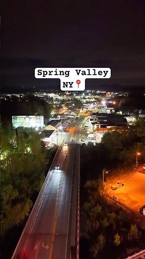 Así luce la noche en Spring Valley, Nueva York, ruta 59 #ny