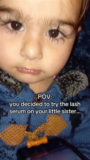 Lash Serum Application on Sister for Enhanced Growth