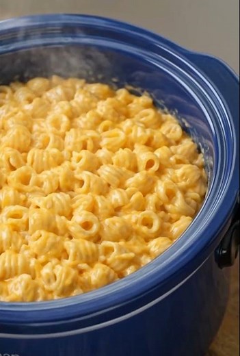 Slow Cooker 4 Ingredient Mac and Cheese Recipe #recipe #food #easyrecipe