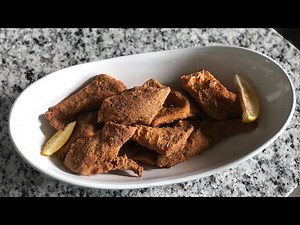 Fried Croaker fish in Cast Iron Skillet