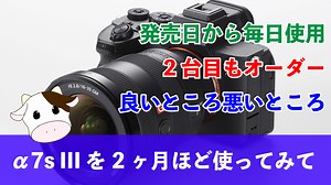 SONY「α7s III」を2ヶ月ほど使ってみて