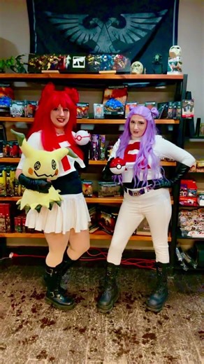 An awesome team rocket cosplay!