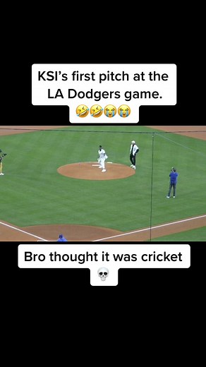 Came with the whole run up and everything lmao #ksi #ksiolajidebt #jjolatunji #fyp #fypシ #foryoupage #foryou #trending #xyzbca #xyzcba #viral #funny #lol #😂 #💀 #lmao #loganpaul #logan #pitch #dodgers #firstpitch #baseball #cricket #prime #primehydration