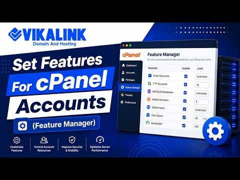 Set Features For cPanel Accounts Feature Manager