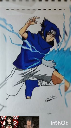 drawing sasuke kid using chidori