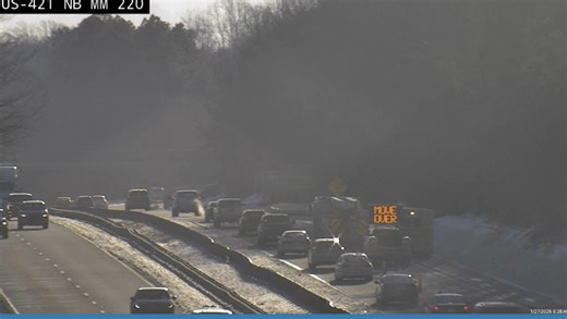 Photos: Crash on US 421 south near Forsyth-Guilford county line causes delays amid icy road conditions