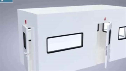 Interlocking System Clean Swing Sliding Door for Air Lock Room