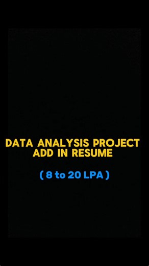 Ravi Ranjan on Instagram: "Master these projects & become job-ready in analytics! #dataanalytics #datascience #dataanalyst #analyticsprojects #resumeprojects #jobsearch2025 #careertips #freshersjob #skillup #reelsviral #learningreels #itjobs #techcareers #internship #projectideas #reelsindia #trendingreels #resumetips #jobtips #bigdata #pythonprojects"