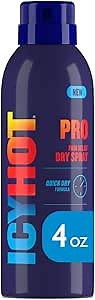 Icy Hot Advanced PRO Pain Relief Dry Spray, Fast-Acting and Quick-Drying Formula, Max Strength Pain Relief with Menthol 16% and Camphor 11% for Backaches, Joints, Muscle Strains and Arthritis, 4 oz
