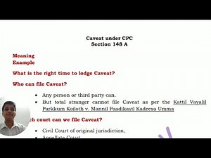 Caveat under CPC | Section 148 A CPC | Civil Procedure Code 1908