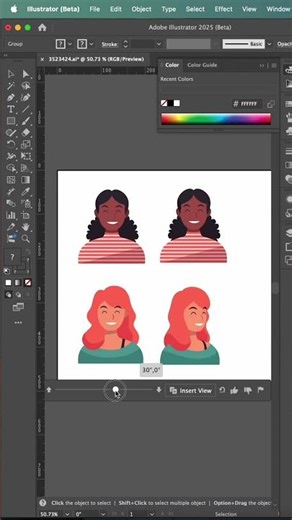Adobe illustrator 2025 | auto turn illustration | #tutorial #adobe #adobeillustrator #illustrator