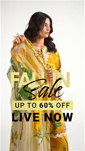 The Fall In Sale is LIVE NOW – enjoy up to 60% OFF on premium stitched outfits. 🛍️ Shop today & upgrade your wardrobe before your favorites are gone! | String & Thread