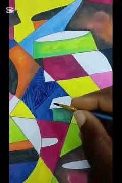 Cubism Painting lesson inspired by Pablo Picasso #art #cubismart