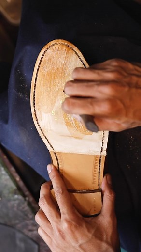 Half rubber installation progress #masonandsmith #shoerepair #asmr | Mason & Smith