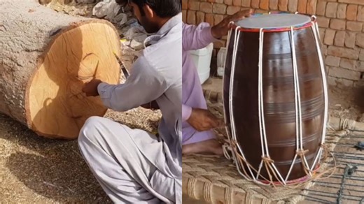 Incredible Technique for Making a Traditional Dhol