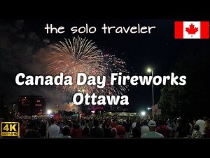 Canada Day Fireworks & celebration in the Parliament Hill and LeBreton Park Ottawa 2025 4K #canada