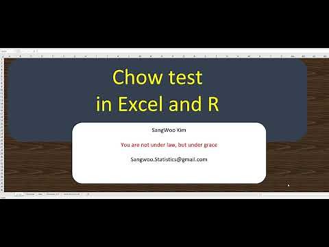 509 Chow test in Excel and R