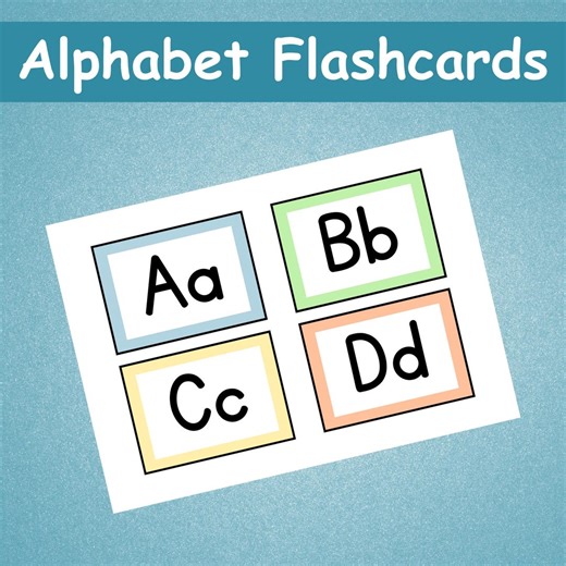 26 Alphabet Flashcards for Kids | Printable ABC Flash Cards | Toddler & Kindergarten Phonics Cards | Uppercase Lowercase Letter Flashcards - Etsy Canada