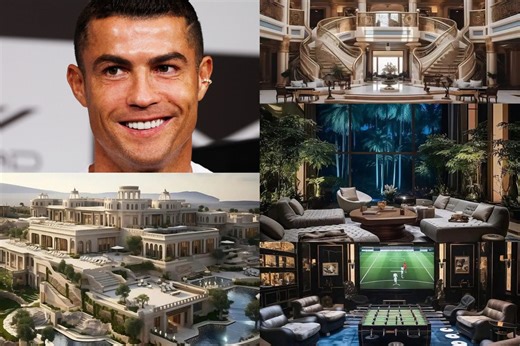 Cristiano Ronaldo, bienvenue dans sa maison à 160M€... imaginée par l'IA