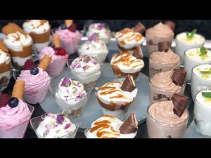 6 Variétés de VERRINES avec une seule crème /Recette ÉCONOMIQUE