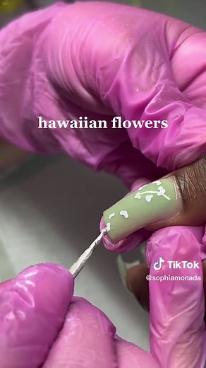 Spring Nail Art Tutorial: Hawaiian Flower Design