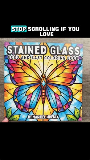 Stained Glass: Bold and Easy Coloring Book: Simple Large-Print Designs with Thick Lines for Relaxation, Stress Relief, and Marker-Friendly Coloring (Whimsy Escapes: A Calming Coloring Journey) #kidsartsandcrafts #scholasticbookfairs #coloringbooksforgrownups #hardcovercoloringbook #colouringpencils #watercolorbooks #coloringforkids #colortok #fyp #coloring