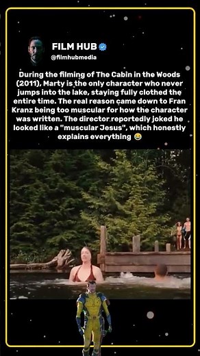 One actor stayed bone dry the whole time in The Cabin in the Woods (2011), and there's a reason