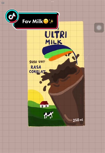 Milk #gambar #procreate #procreatetutorial #gambarsimple #sticker #gambarlucu #illustration #artokers #ultramilk #susu #milk