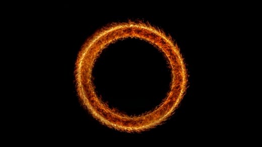 Burning Circle, Fire, Circle. Free Stock Video
